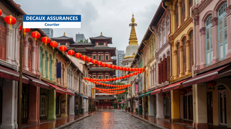 Lanternes rouges et shophouses de Chinatown, Singapour