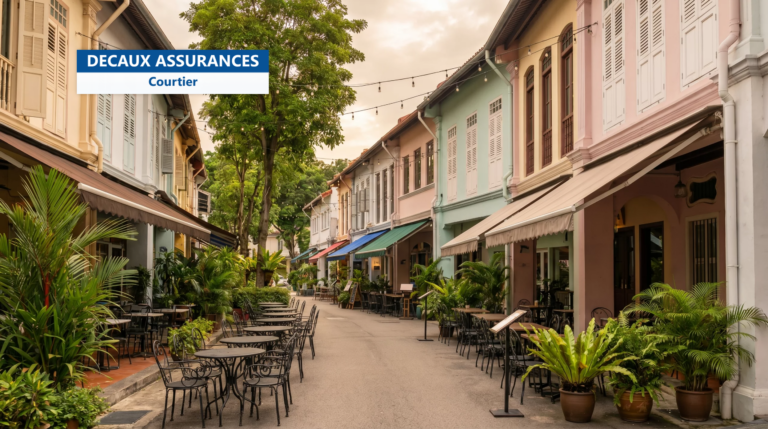 Cafés et shophouses de Holland Village — quartier expatrié de Singapour