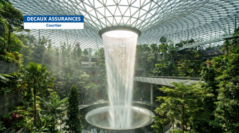 Cascade intérieure Rain Vortex de Jewel Changi, Singapour