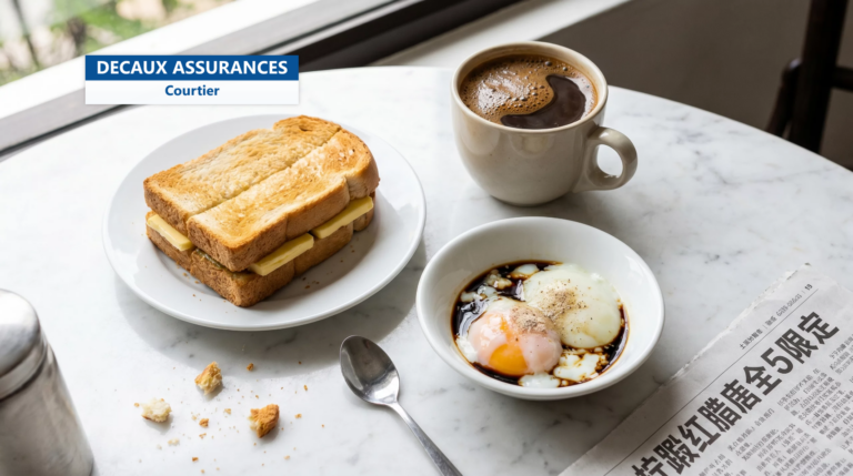 Kaya toast, œufs coque et kopi, petit-déjeuner singapourien