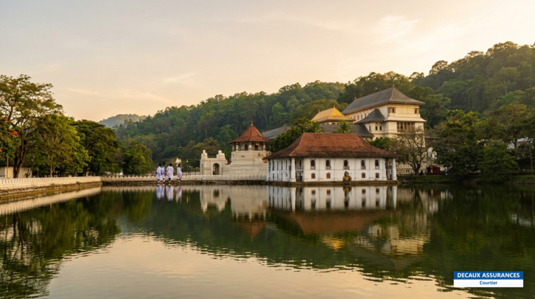 Temple de la Dent à Kandy au bord du lac, Sri Lanka