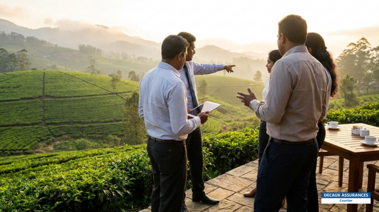 Plantations de thé de Nuwara Eliya dans les hauts plateaux du Sri Lanka