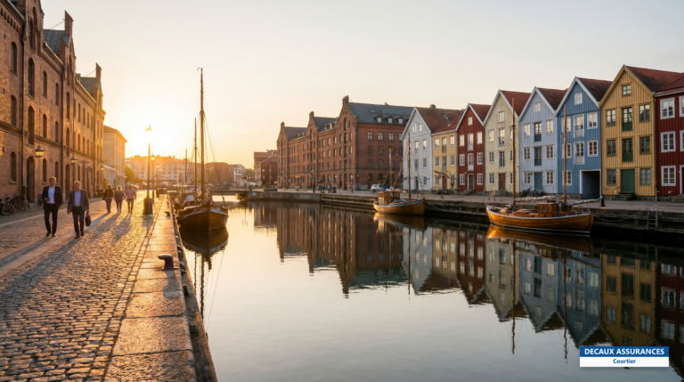 Canaux et toits de Göteborg, deuxième ville de Suède sur la côte ouest — destination des expatriés français