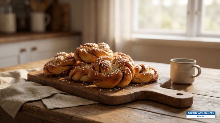 Brioches roulées à la cannelle (kanelbullar), pâtisserie suédoise du fika