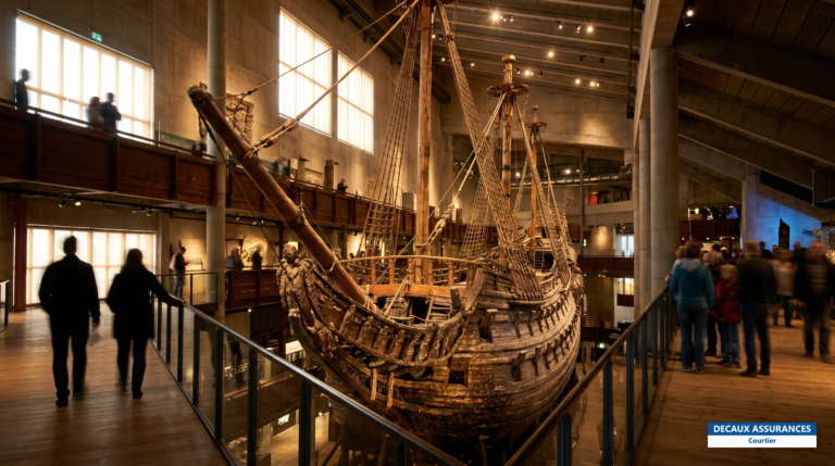 Navire de guerre du XVIIe siècle conservé au musée Vasa de Stockholm, Suède
