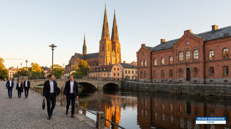 Cathédrale et centre historique d'Uppsala, ville universitaire au nord de Stockholm, Suède