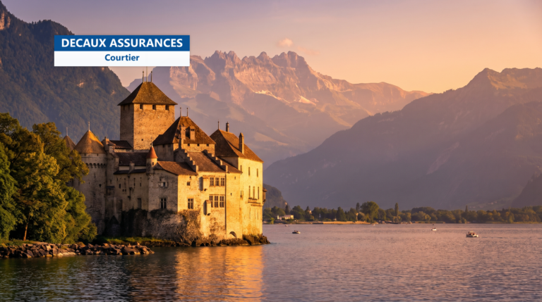 Château de Chillon sur les rives du lac Léman, près de Montreux, Suisse
