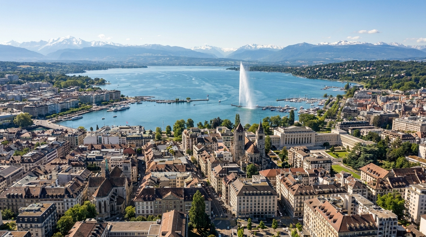 Lausanne, Ouchy et le lac Léman, Suisse — s'installer dans le canton de Vaud