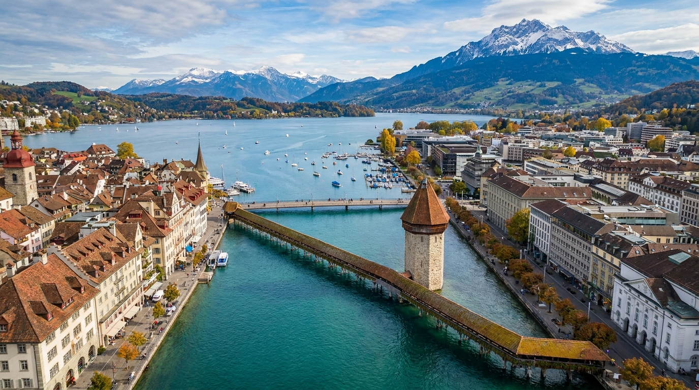 Bâle et les rives du Rhin, Suisse — la ville-frontière avec la France