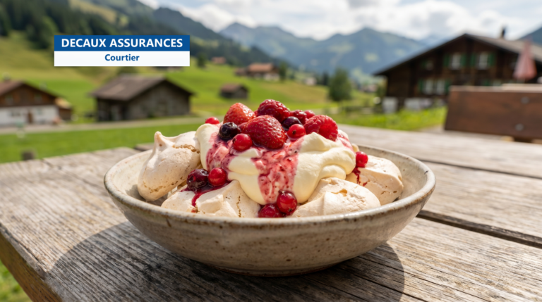 Meringues à la double crème de Gruyère, dessert suisse