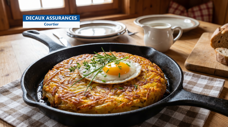 Rösti doré, galette de pommes de terre suisse