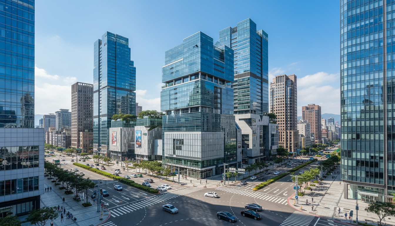 Quartier d'affaires de Xinyi à Taipei, Taïwan