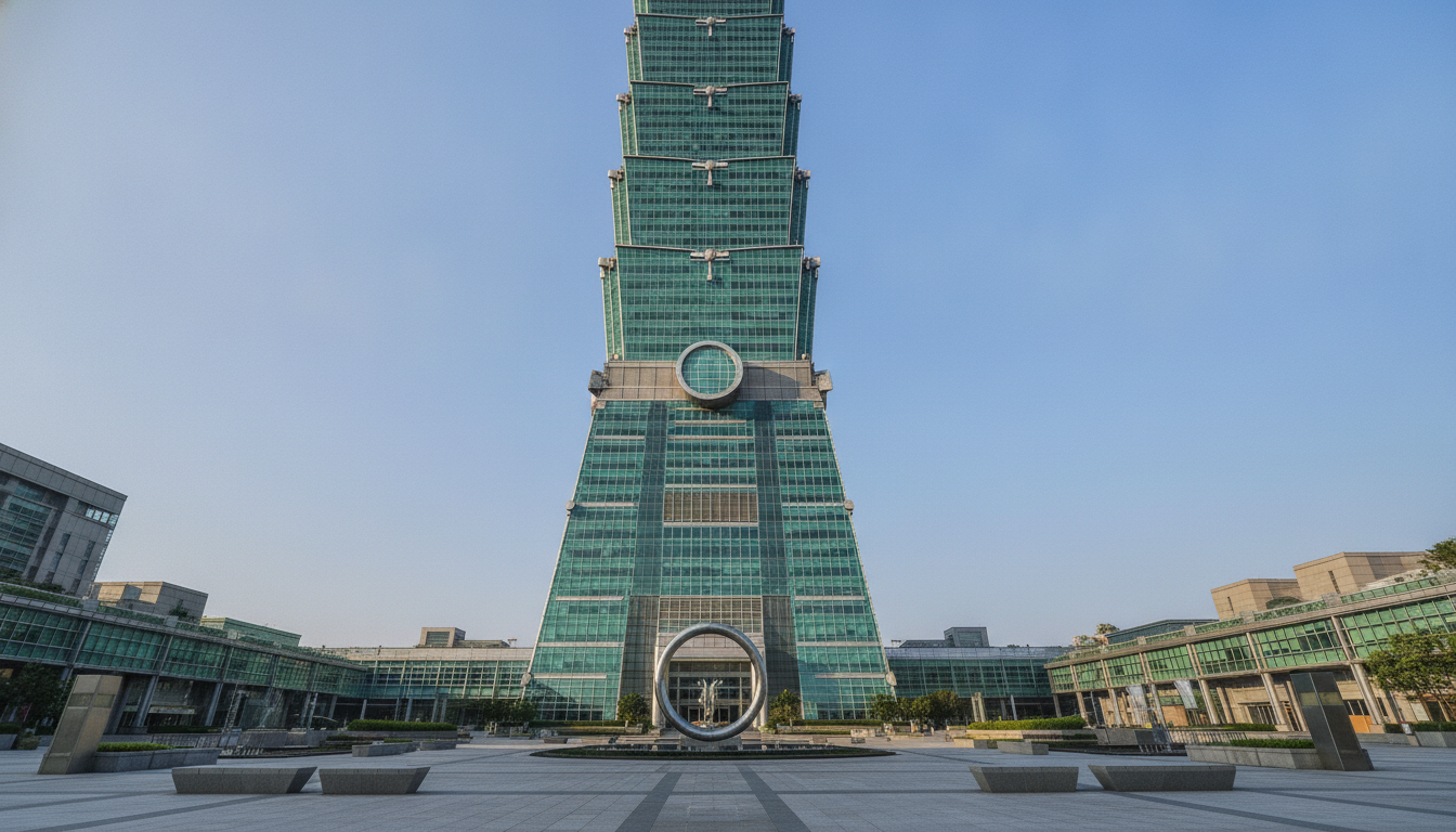 La tour Taipei 101 dans le quartier de Xinyi, Taipei, Taïwan
