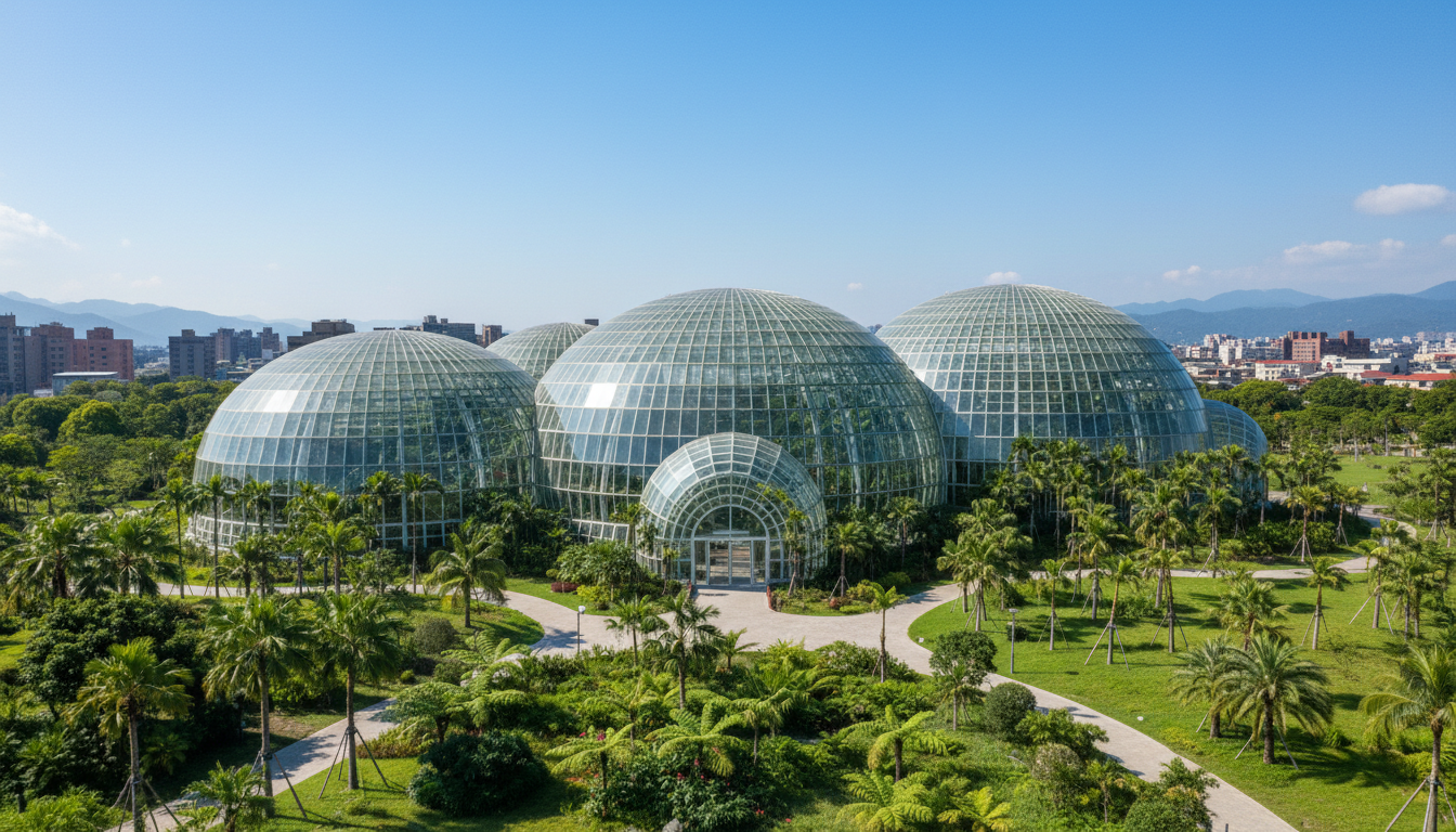 Jardin botanique et serre à Taoyuan, Taïwan