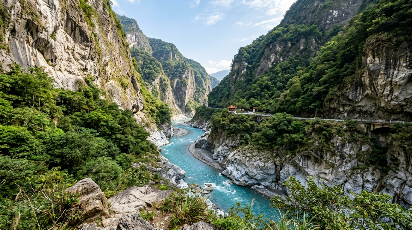 Gorges de marbre de Taroko, est de Taïwan