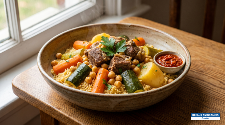 Couscous tunisien aux légumes et viande