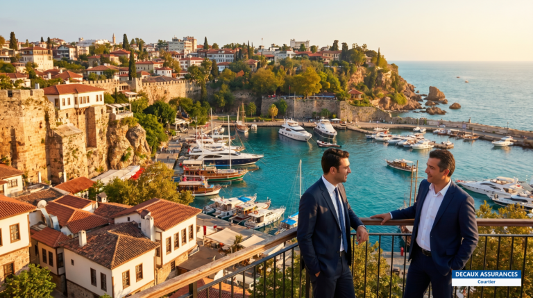 Côte et marina d'Antalya sur la Méditerranée, Turquie — destination des retraités français