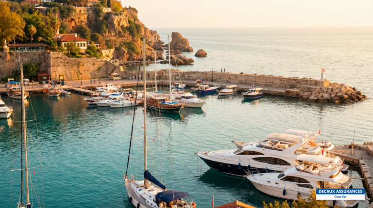 Marina et vieille ville de Kaleici à Antalya sur la Méditerranée, Turquie