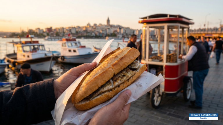 Balik ekmek, sandwich au poisson grillé vendu sur le port d'Istanbul