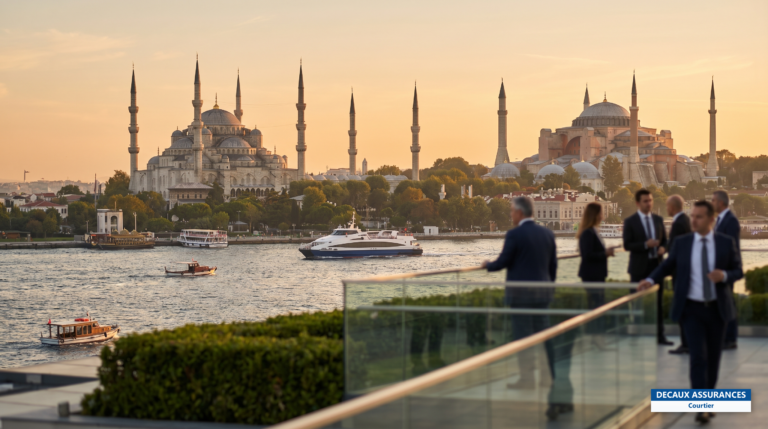 Mosquée Bleue et Sainte-Sophie sur la rive du Bosphore à Istanbul, Turquie — vivre dans la métropole