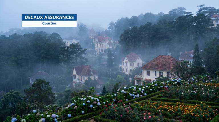 Collines et pins de Da Lat, Vietnam — la ville d'altitude des hauts plateaux