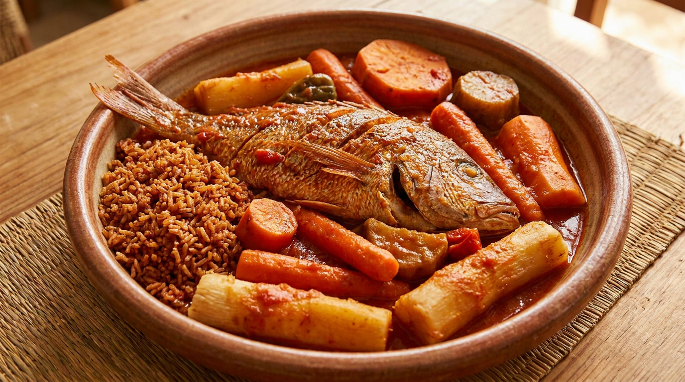 Thiéboudiène, riz au poisson, plat national du Sénégal