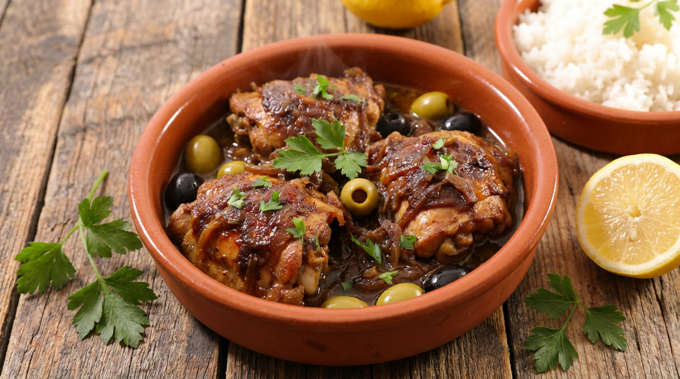 Yassa poulet aux oignons et citron, Sénégal