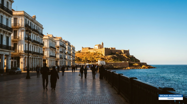 Front de mer et fort de Santa Cruz à Oran, deuxième ville d'Algérie