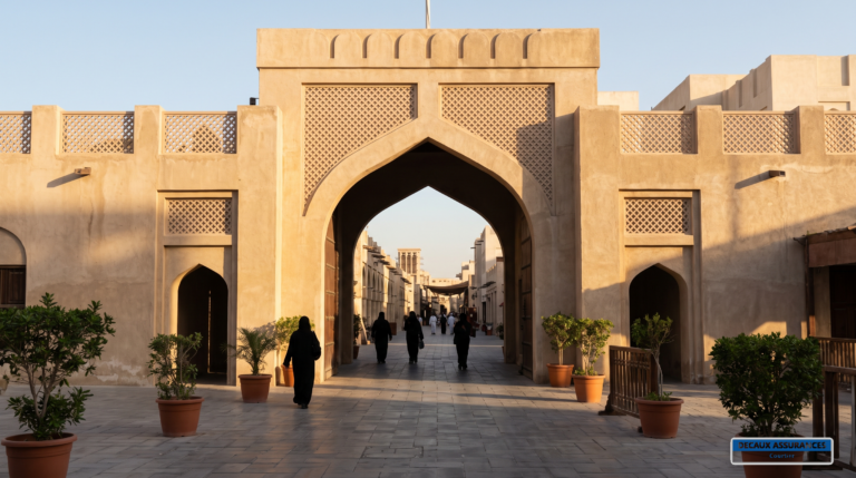Bab Al Bahrain et souk de Manama, Bahreïn — patrimoine du vieux centre
