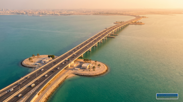 King Fahd Causeway, Bahreïn — pont-digue de 25 km au-dessus du Golfe