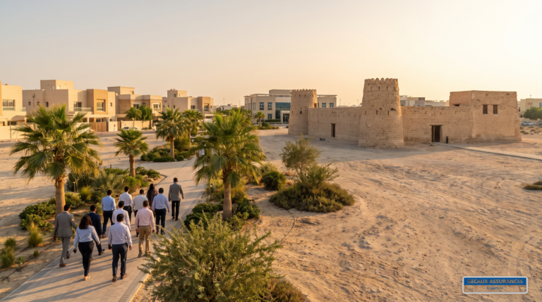 Riffa, Bahreïn — quartiers résidentiels et fort de Riffa