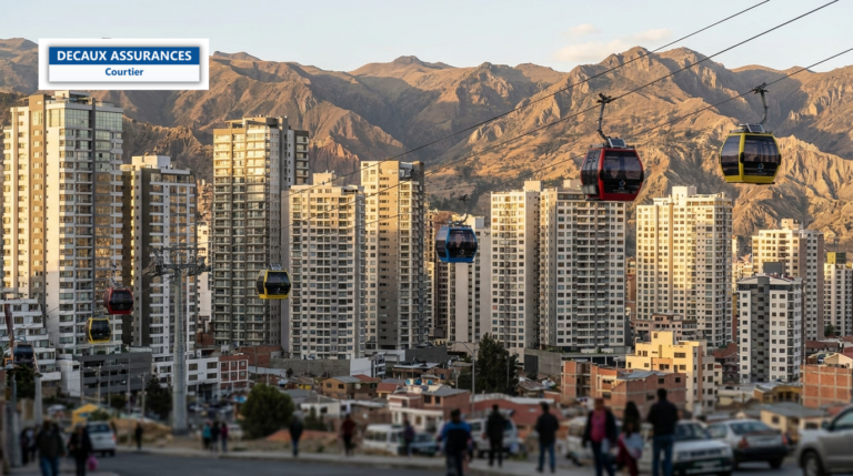 Quartier sud de La Paz (Zona Sur), Bolivie — bâtiments résidentiels dans la vallée