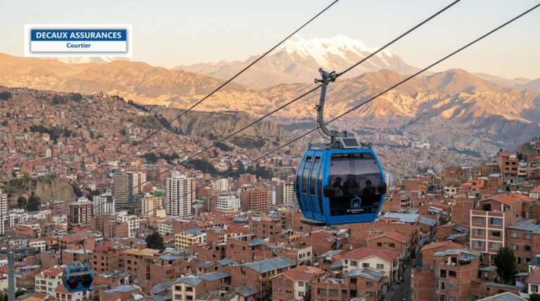 Téléphérique urbain Mi Teleférico au-dessus de La Paz, Bolivie