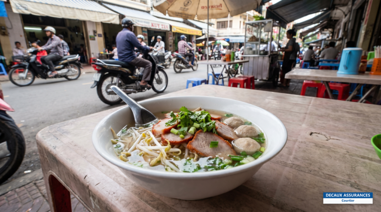 Kuy teav, soupe de nouilles cambodgienne du matin