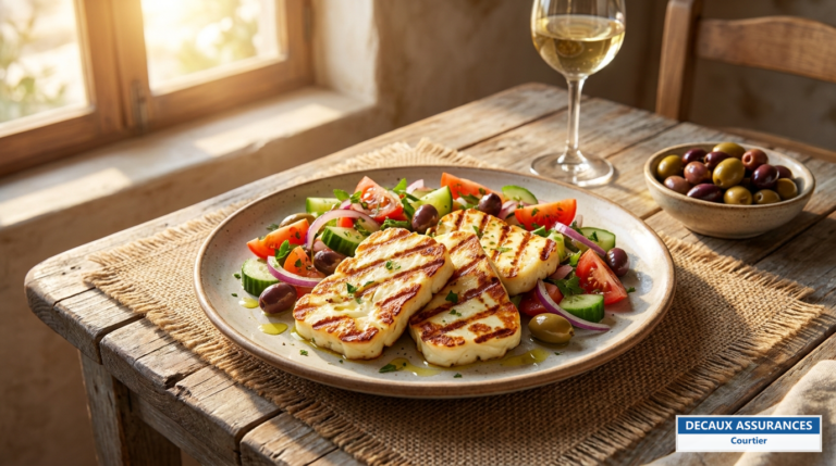 Halloumi grillé — spécialité culinaire et vie quotidienne des expatriés français à Chypre