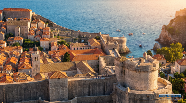 Dubrovnik, Croatie — vieille ville fortifiée au-dessus de l'Adriatique, Dalmatie du sud