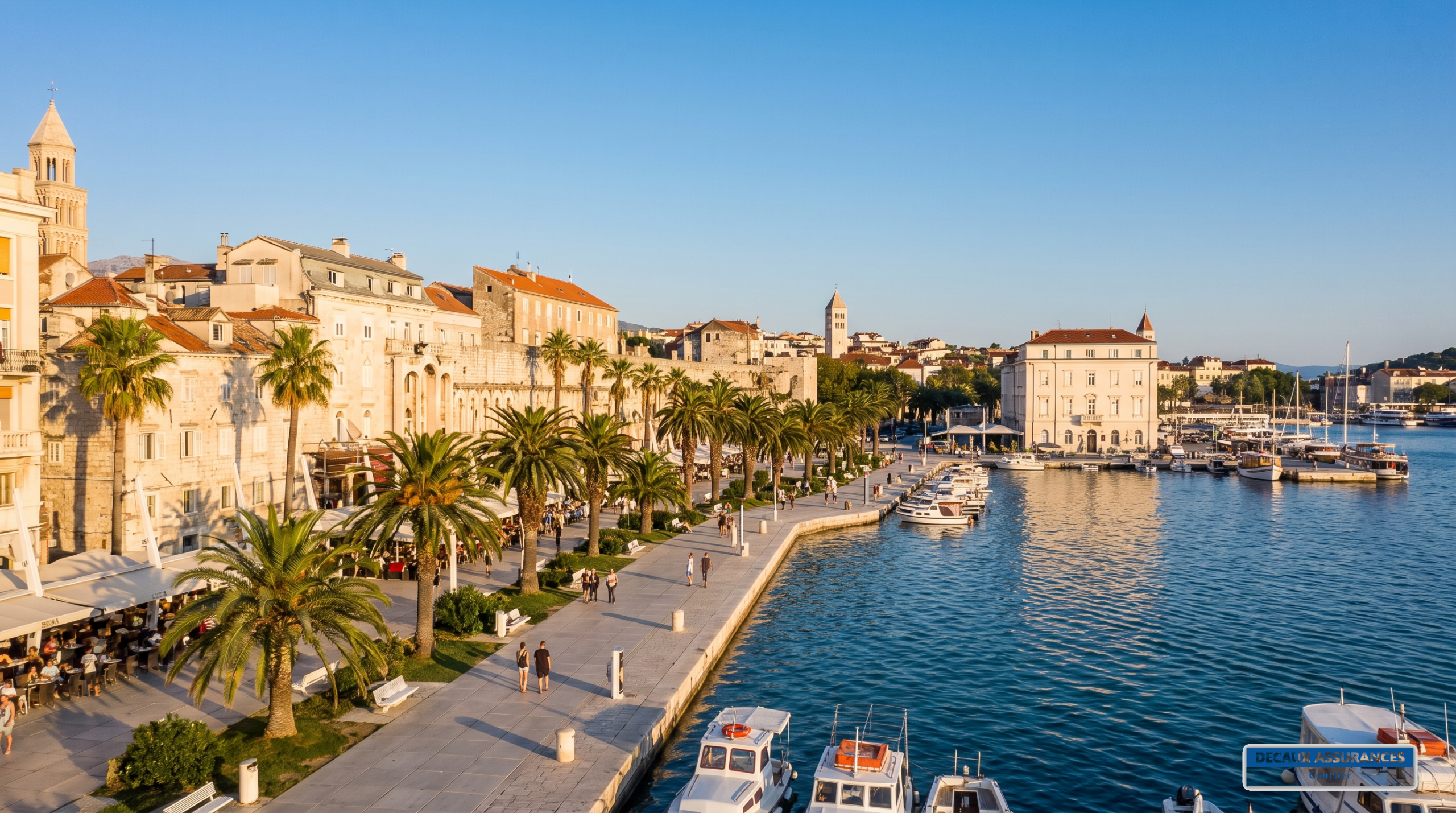 Split, Croatie — palais de Dioclétien et front de mer, côte dalmate