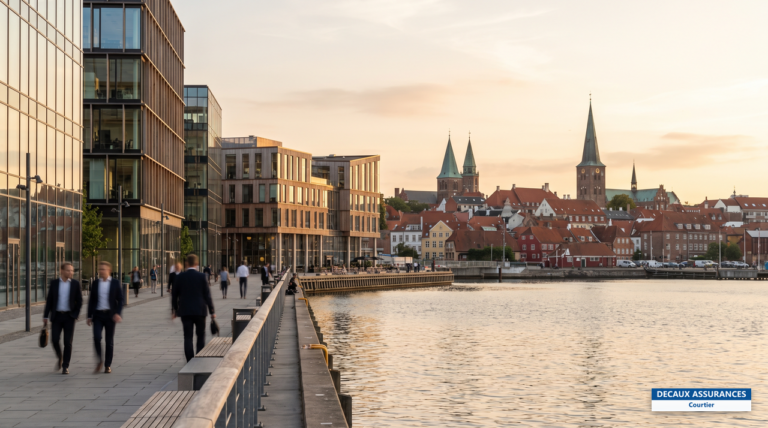 Vieille ville et front de mer d'Aarhus, deuxième ville du Danemark — ville prisée des expatriés
