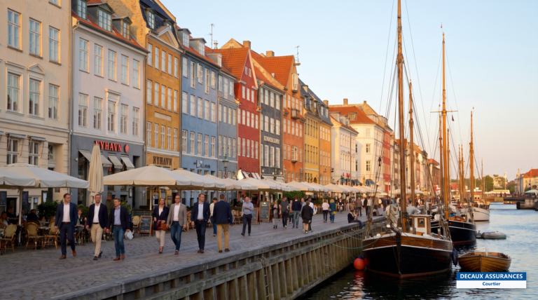 Quais colorés de Nyhavn et canaux de Copenhague, Danemark — vivre dans la capitale