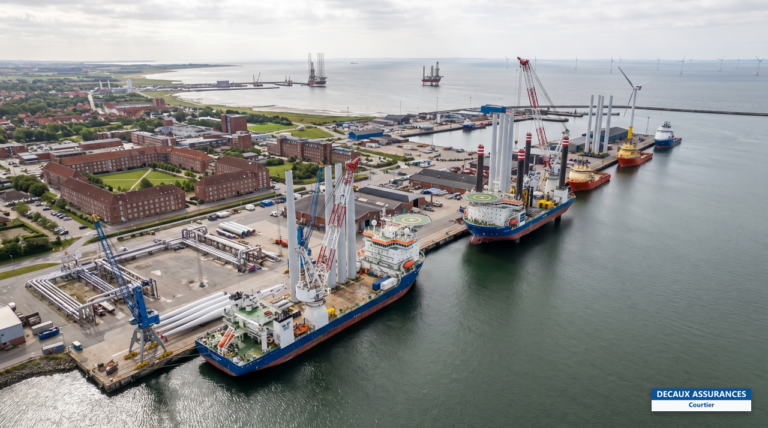 Port et front de mer d'Esbjerg, côte ouest du Jutland, Danemark