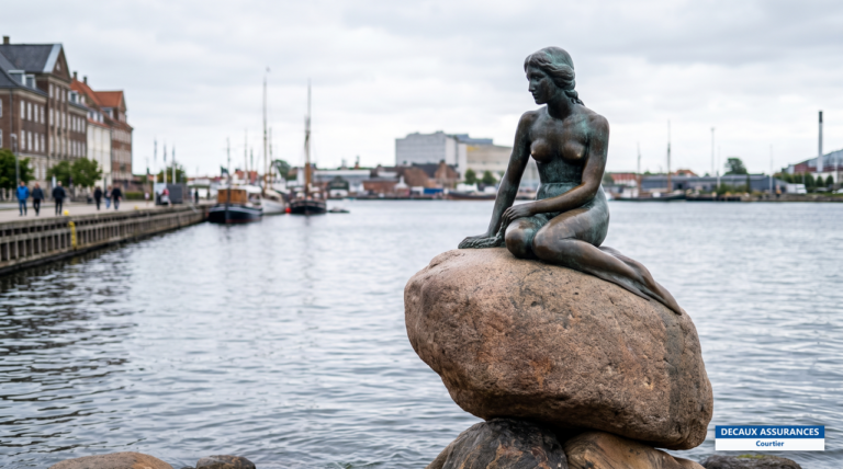 Statue de la Petite Sirène sur le port de Copenhague, Danemark
