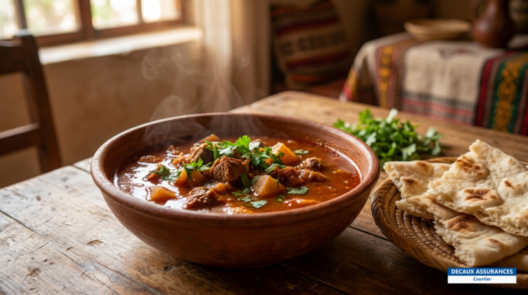Fah-fah, soupe de viande épicée djiboutienne dans un bol