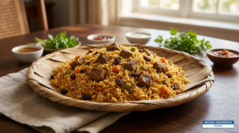 Skoudehkaris, riz épicé à la viande, plat national de Djibouti