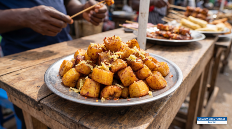 Kelewele, dés de plantain frits et épicés, en-cas ghanéen