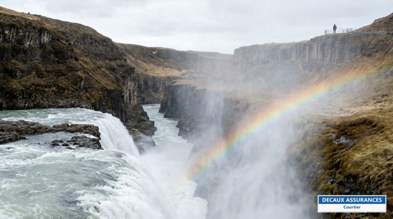 Cascade de Gullfoss en Islande — chute puissante du Cercle d'or