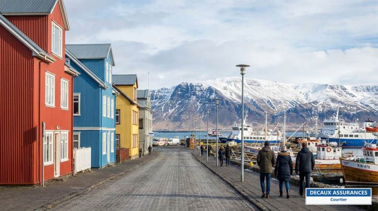 Reykjavik, Islande — vieux centre coloré et port, cœur de la communauté française