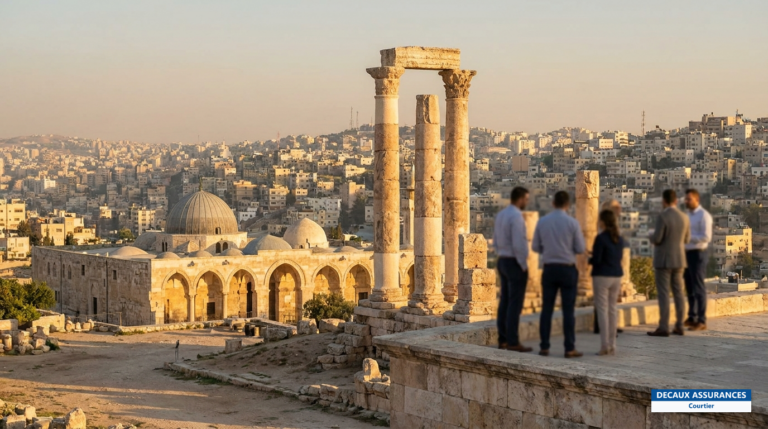 La citadelle d'Amman, Jordanie — temple d'Hercule et palais omeyyade
