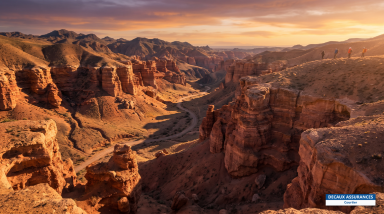 Canyon de Charyn, Kazakhstan — falaises rouges et gorges spectaculaires