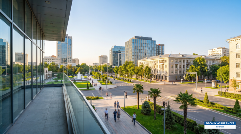 Ville de Chymkent, sud du Kazakhstan — avenues et espaces urbains