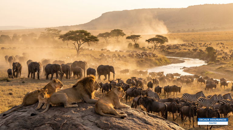 Réserve du Masai Mara au Kenya, savane et faune sauvage